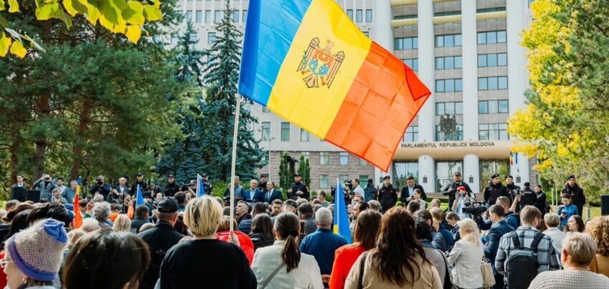 Протест прихильників проросійських сил, незадоволених результатами виборів у Молдові. Ілюстаційне фото