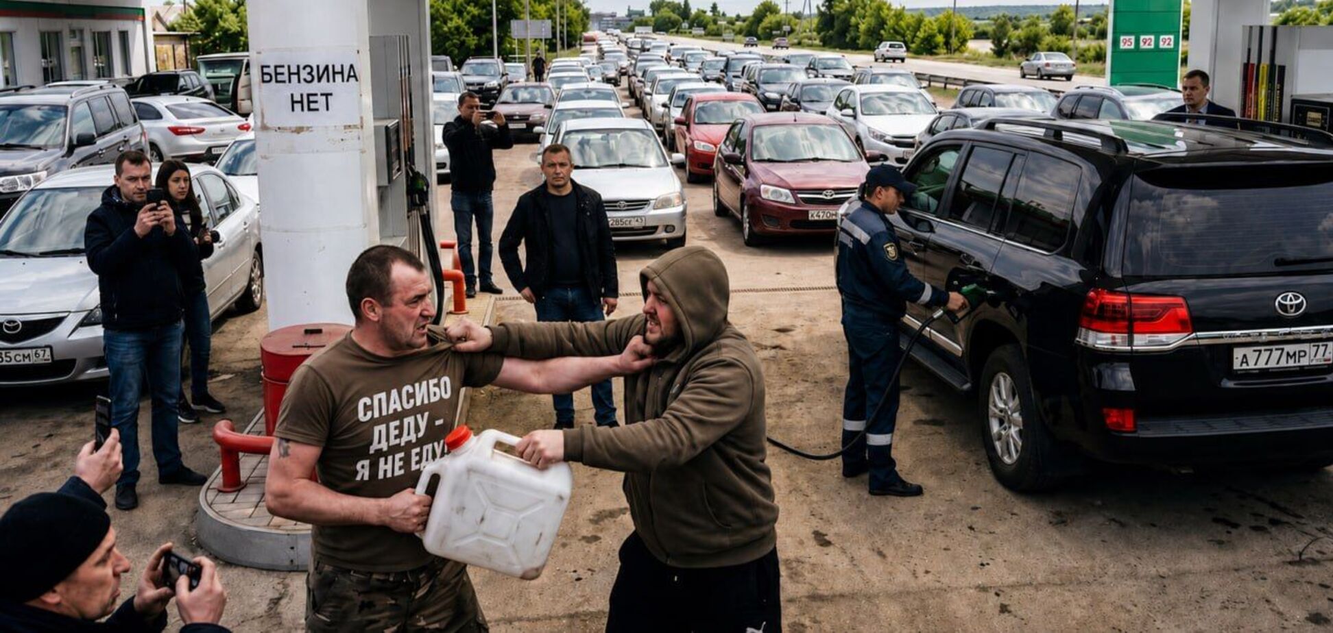 Бійки на АЗС в Росії