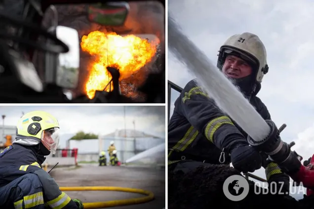 Задіяли три спецпотяги: на Київщині добу гасили масштабну пожежу, яка виникла через атаку РФ. Фото та відео