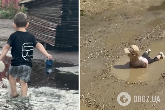 'Куди дивляться батьки?' Мережу підкорили відео з дітьми, які місять болото і плавають у калюжах