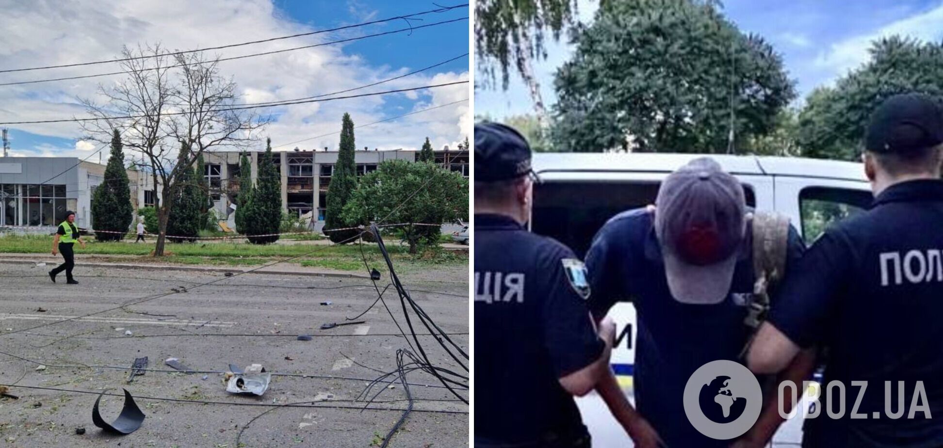 В Сумах задержали мужчину, который срезал троллейбусные провода после авиаудара