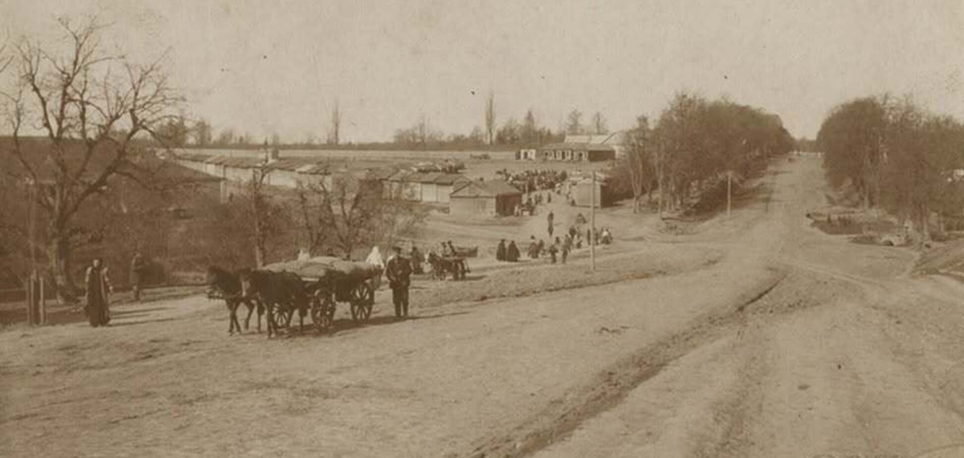Винница. 1900 год. Вид на дорогу на окраине города — «Калича».