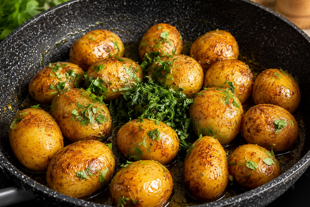 Как вкусно приготовить молодой картофель на ужин: рецепт на сковороде