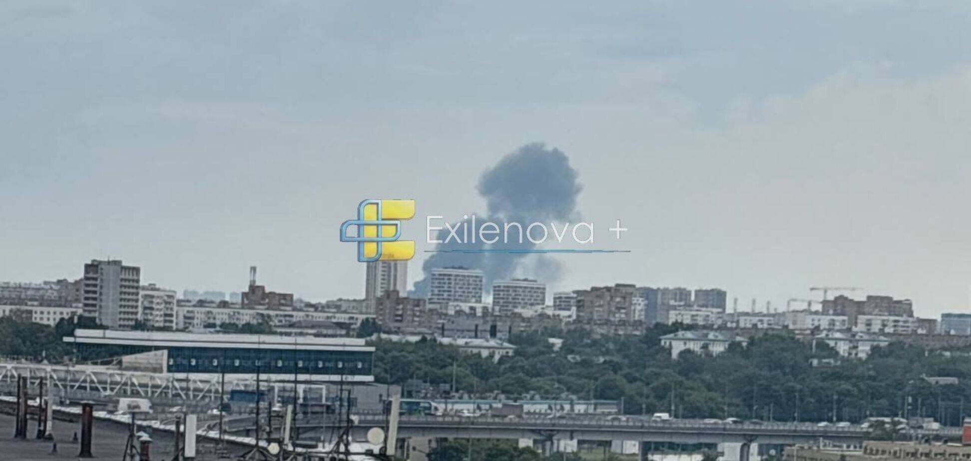 Пожар в Москве. Иллюстративное фото к теме атак дронов на РФ