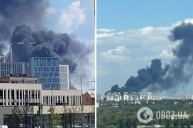 Столб черного дыма был виден в разных районах: в Киеве на Виноградаре произошел масштабныій пожар. Подробности, фото и видео