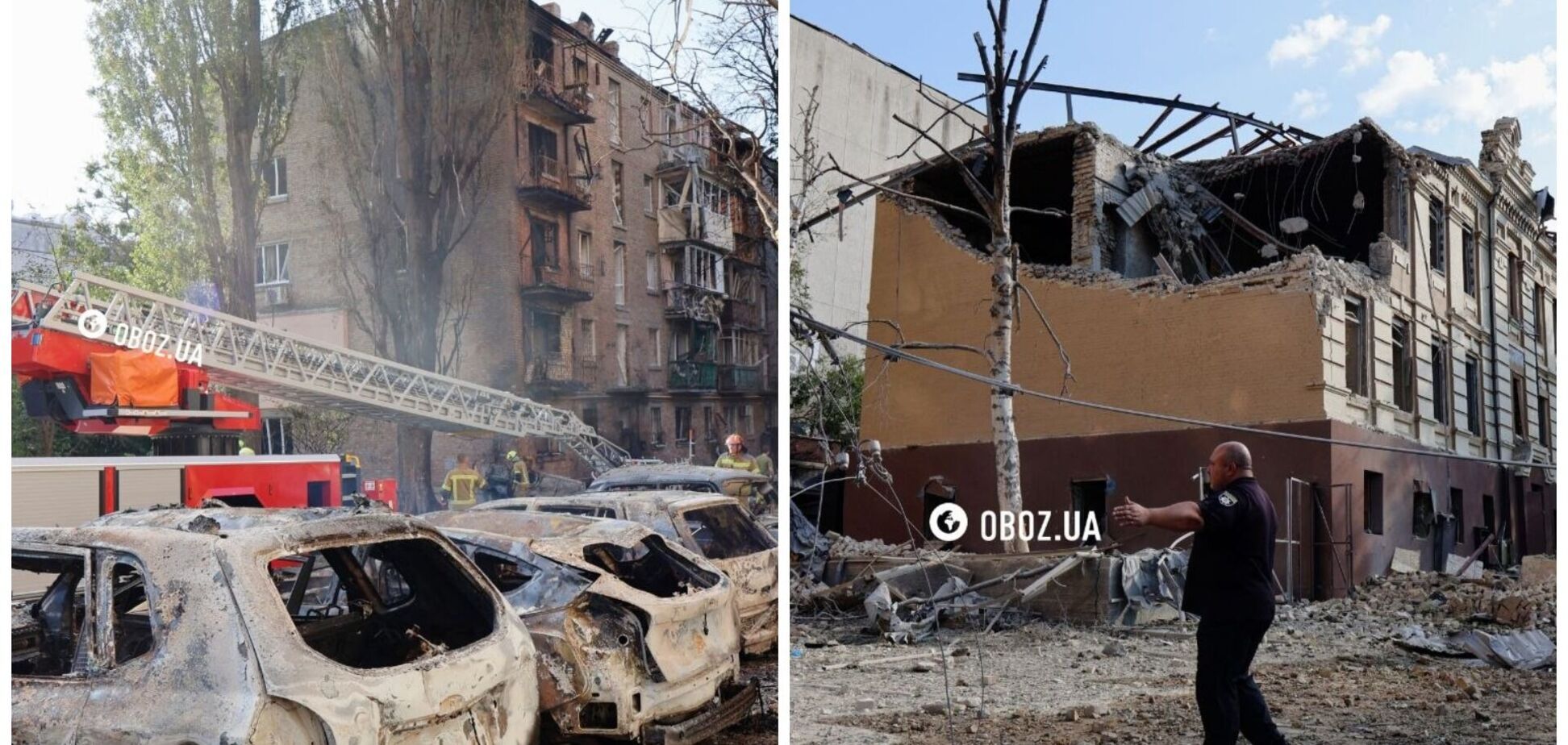 Іноземні медіа показали моменти влучань під час нічної атаки