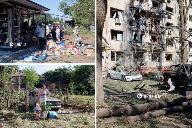 Ракета влучила прямо у двір: з'явились  кадри з місця прильоту на Нивках в Києві. Фото