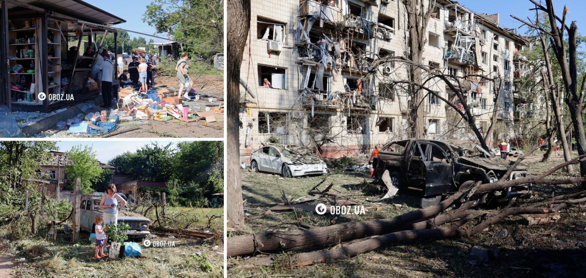 Ракета влучила прямо у двір: з'явились кадри з місця прильоту на Нивках в Києві. Фото
