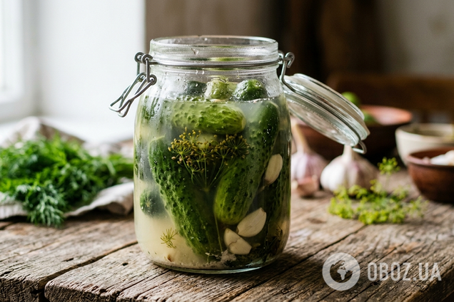 Рецепт квашеных огурцов с мукой