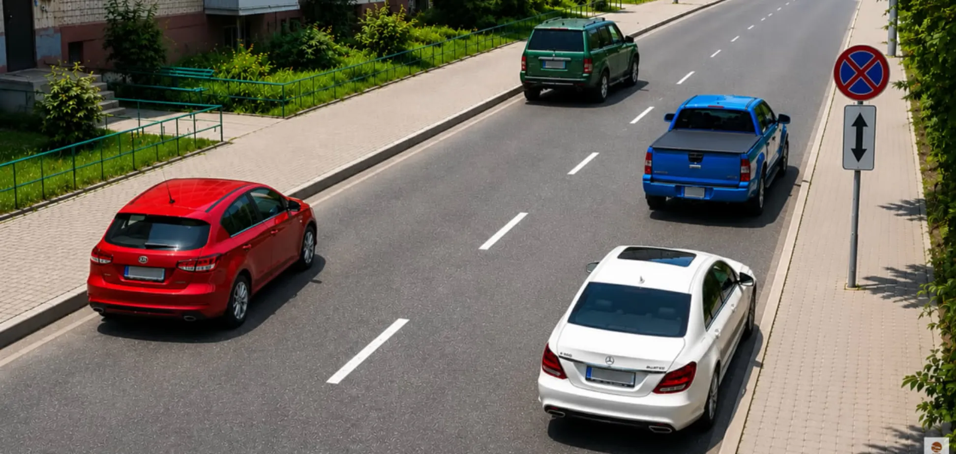 Назвіть, водії яких авто здійснили зупинку з порушенням