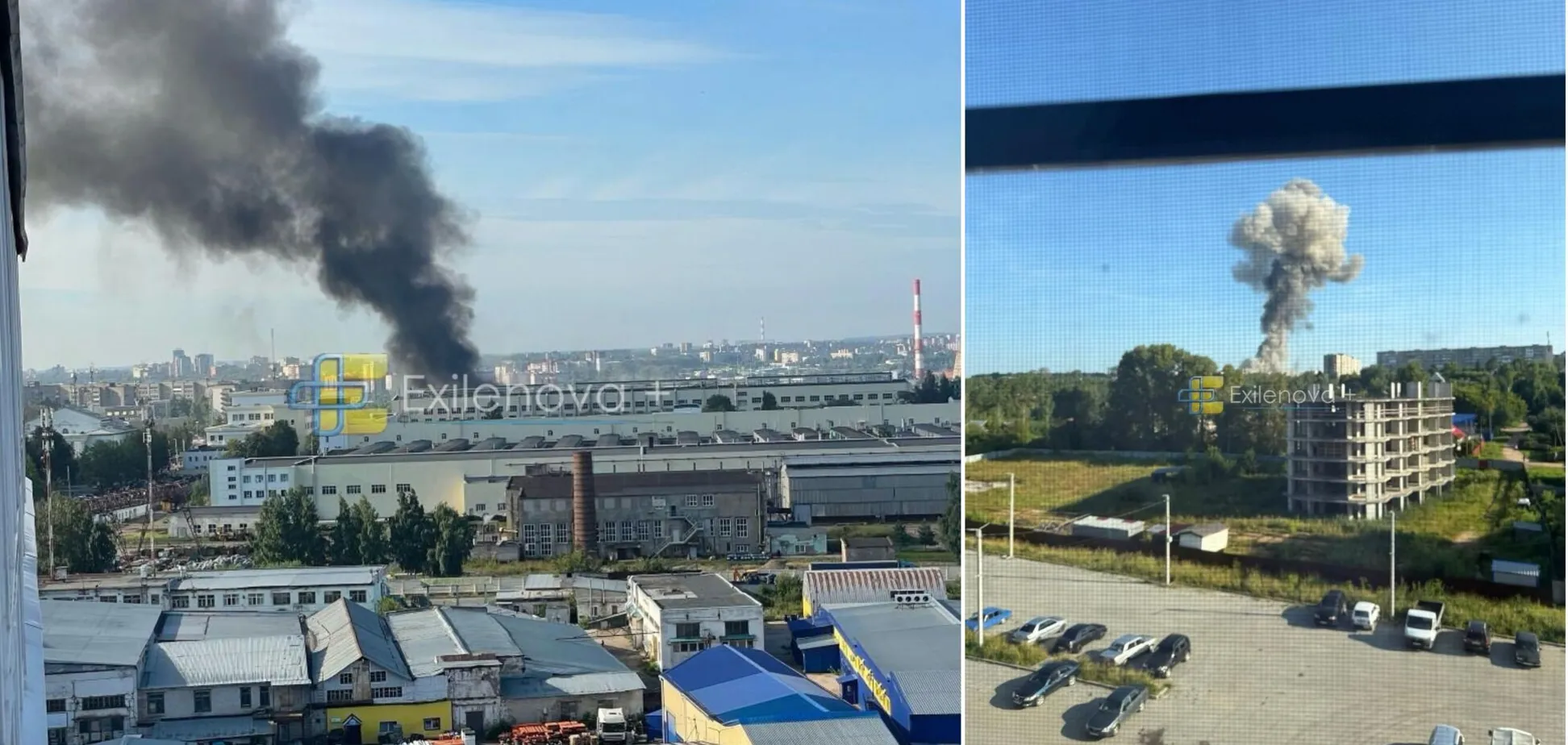 В российском Кирове атаковано предприятие, производящее авиационное оборудование: говорят о ракетном ударе. Видео