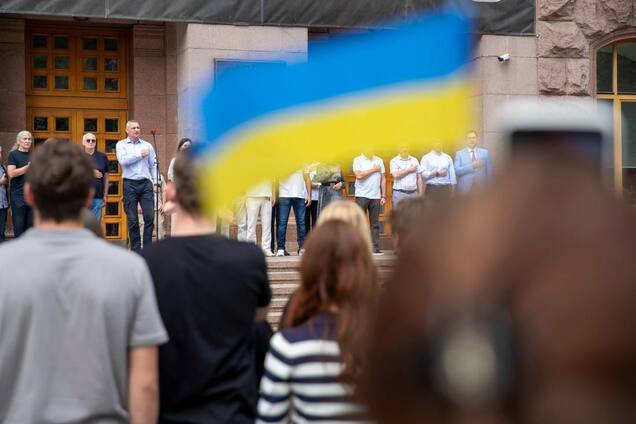 В Киеве прошло мероприятие, посвященное 36-й годовщине поднятия флага Украины в столице: Кличко опубликовал фото