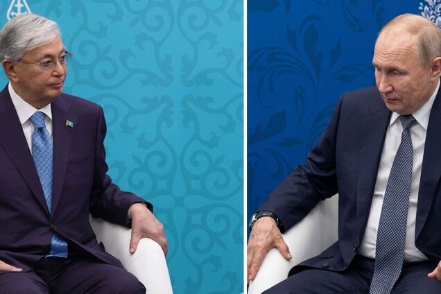 Президент Казахстану Касим-Жомарт Токаєв та російський диктатор Володимир Путін