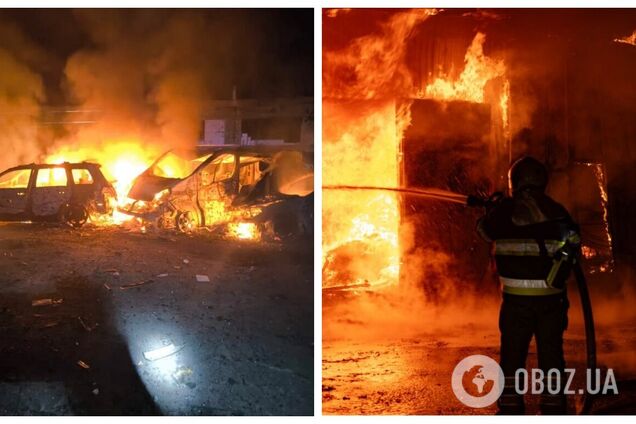 Россия атаковала Киев баллистикой: сгорел склад и более 10 авто, есть разрушения. Все детали
