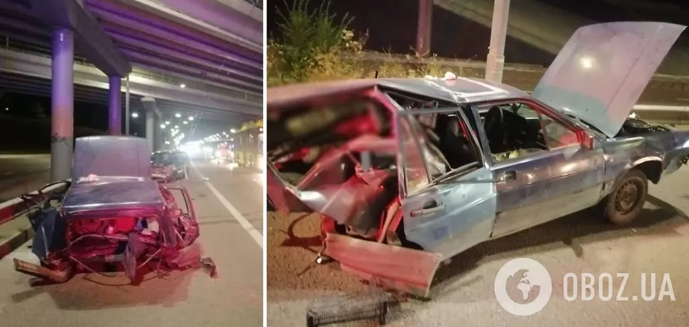 У Києві п’яний водій спричинив смертельне ДТП: один автомобіль перетворився на металобрухт