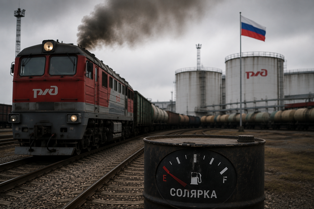 У Росії фіксують нестачу солярки для локомотивів РЗД: під загрозою зрив перевезень 80% вантажів