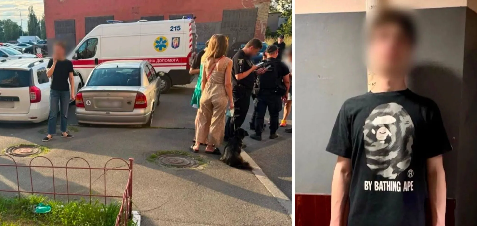 В Киеве студент из-за конфликта на улице устроил резню, один из пострадавших в коме: злоумышленника задержали. Фото