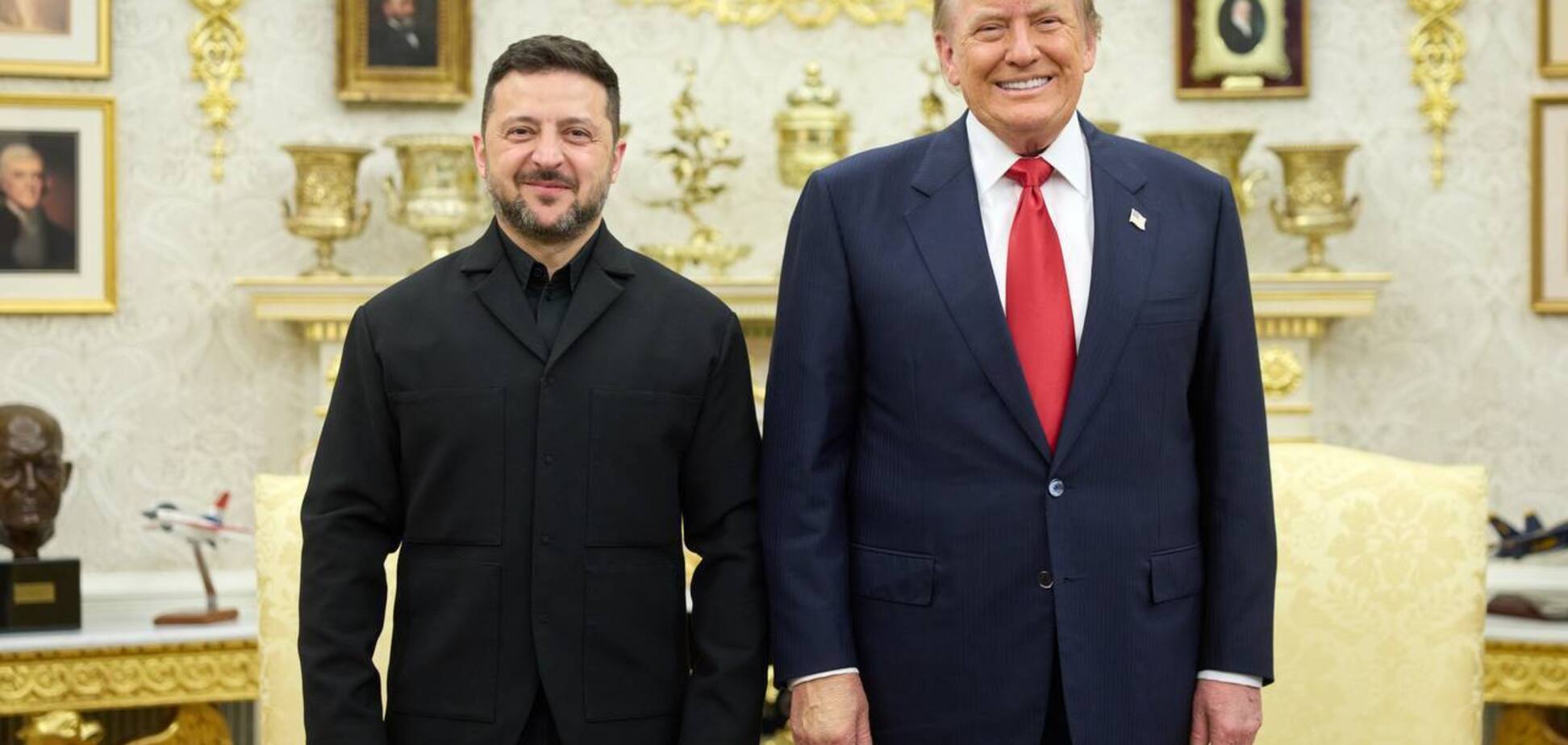 Президент Украины и президент США на встрече в Белом доме.