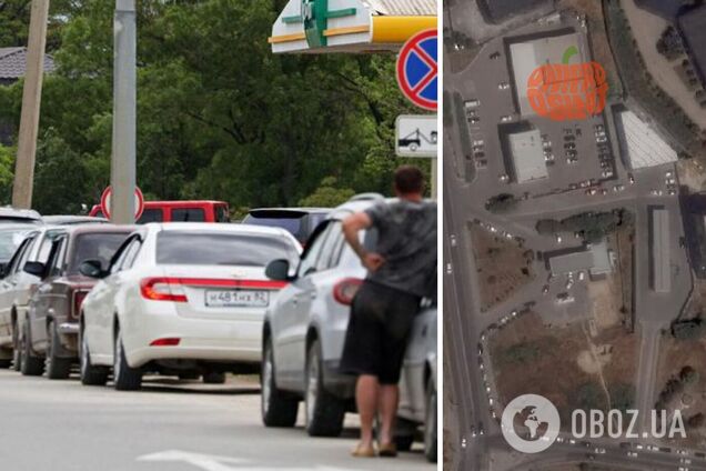 Черги за бензином у Криму показали на фото з супутників