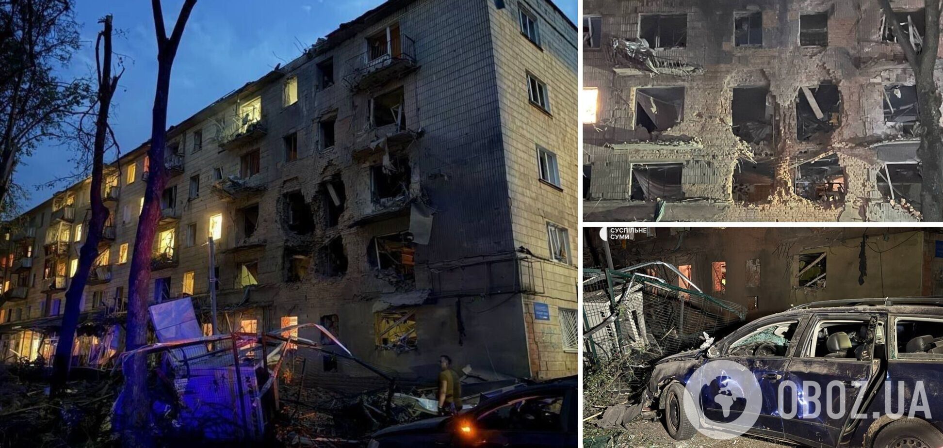 Наслідки вечірнього обстрілу російського окупаційного війська. Суми, 3 липня 2026 року