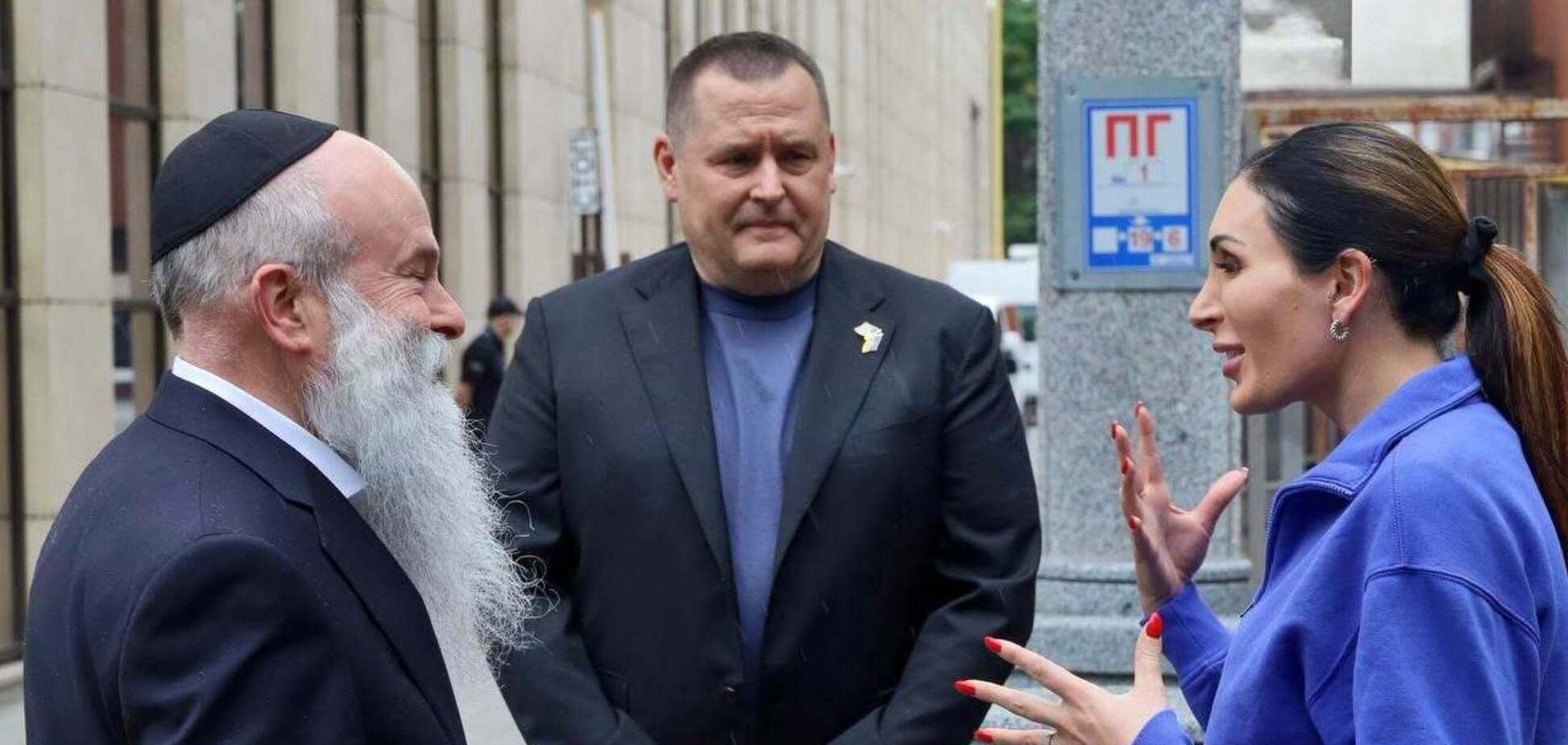 Раввин, Борис Филатов и Лора Лумер в Днепре