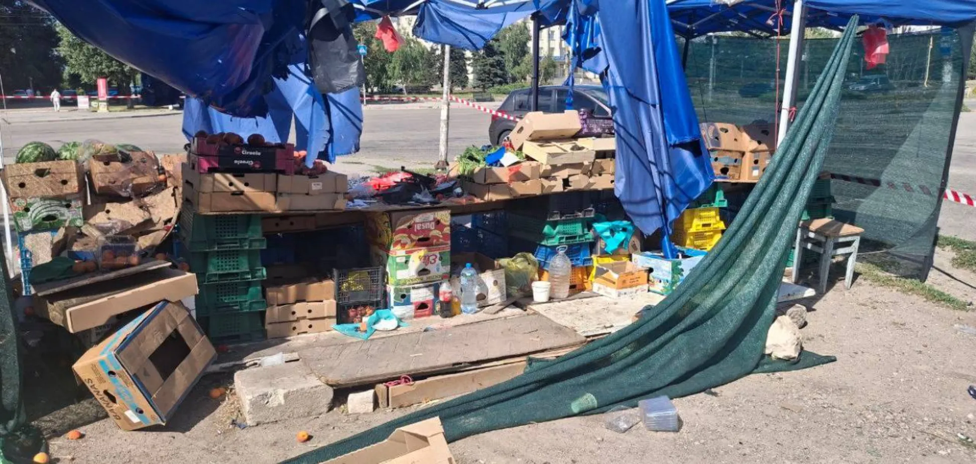 Вражеский дрон нанес удар по рынку в Космическом районе