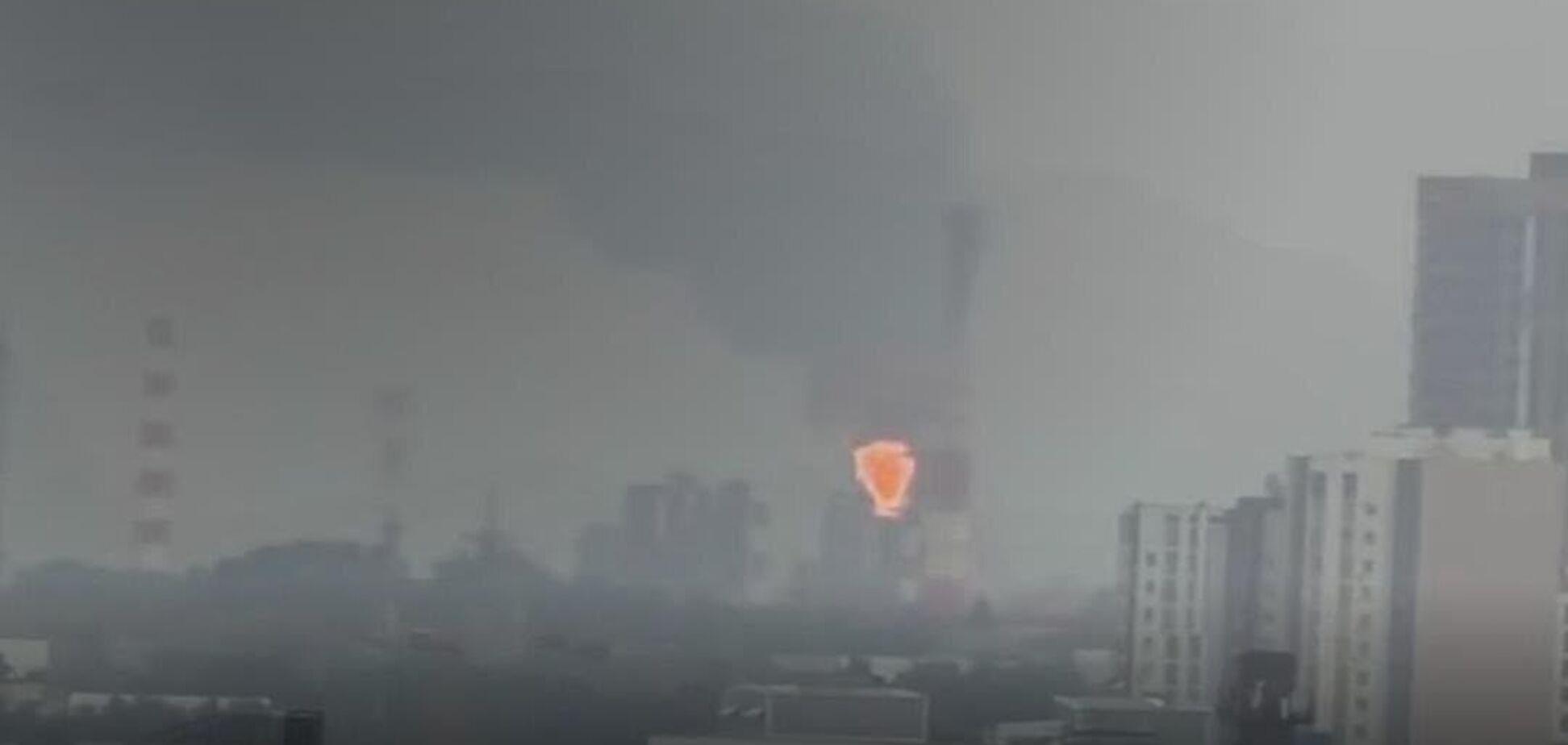 Пожар на НПЗ в Рязани после атаки 29 июля