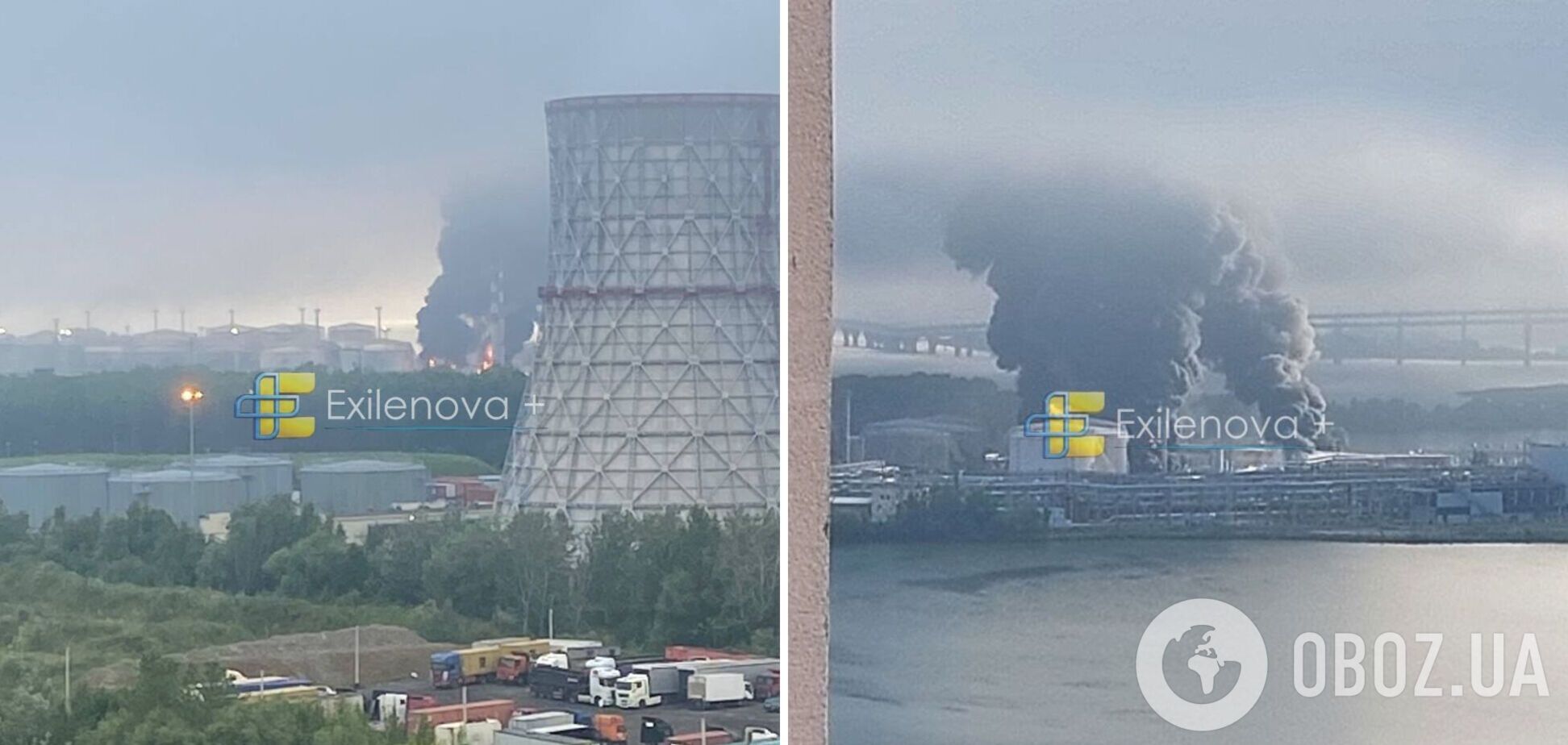 Горит нефтяной терминал в Санкт-Петербурге