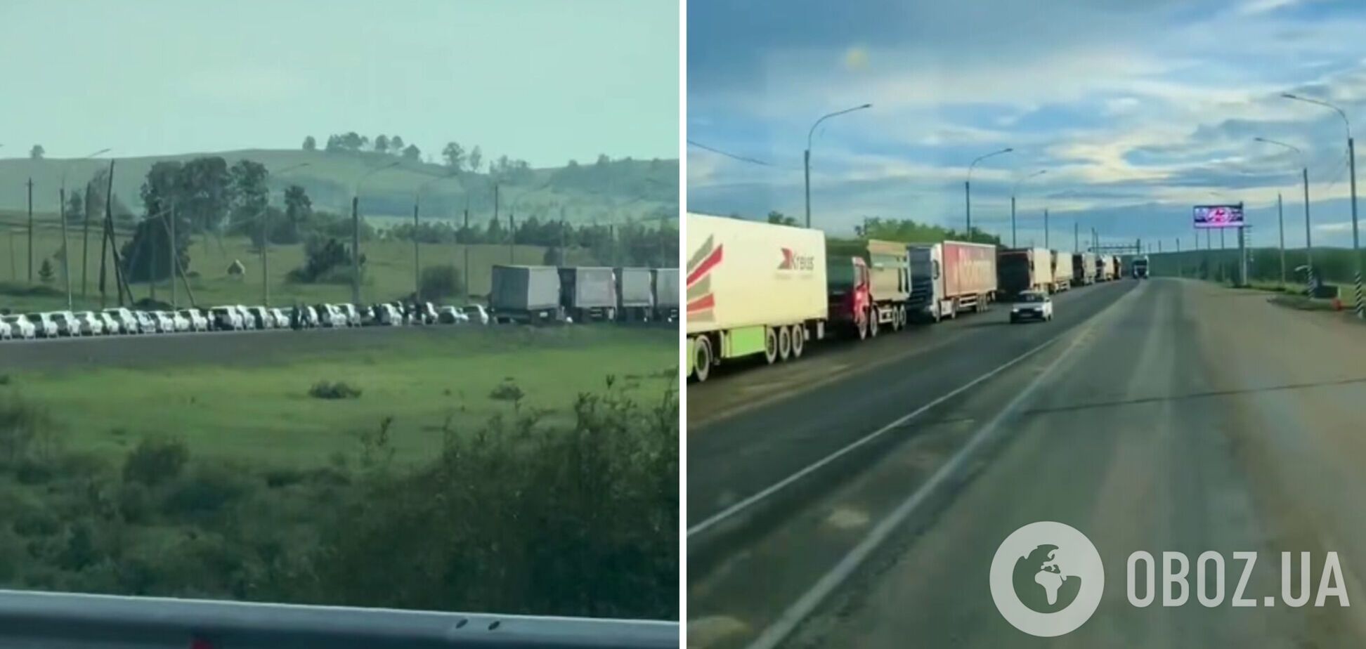 Черга на АЗС у РФ
