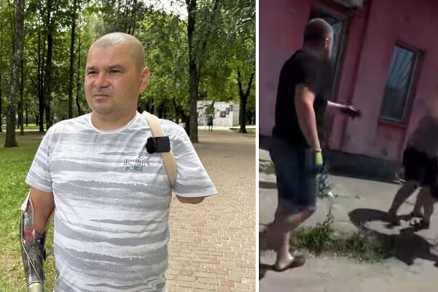 Кричав, щоб військові 'видохли': у Полтаві 20-річний хлопець напав на ветерана з ампутованими кінцівками. Відео
