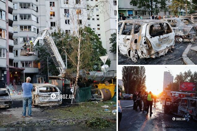 Последствия баллистической атаки на Киев