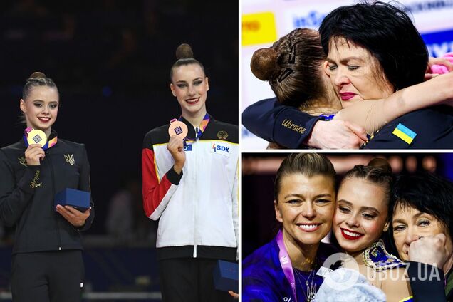 У ефір потрапила реакція Дерюгіної на оцінки Онофрійчук на чемпіонаті світу з художньої гімнастики. Відео