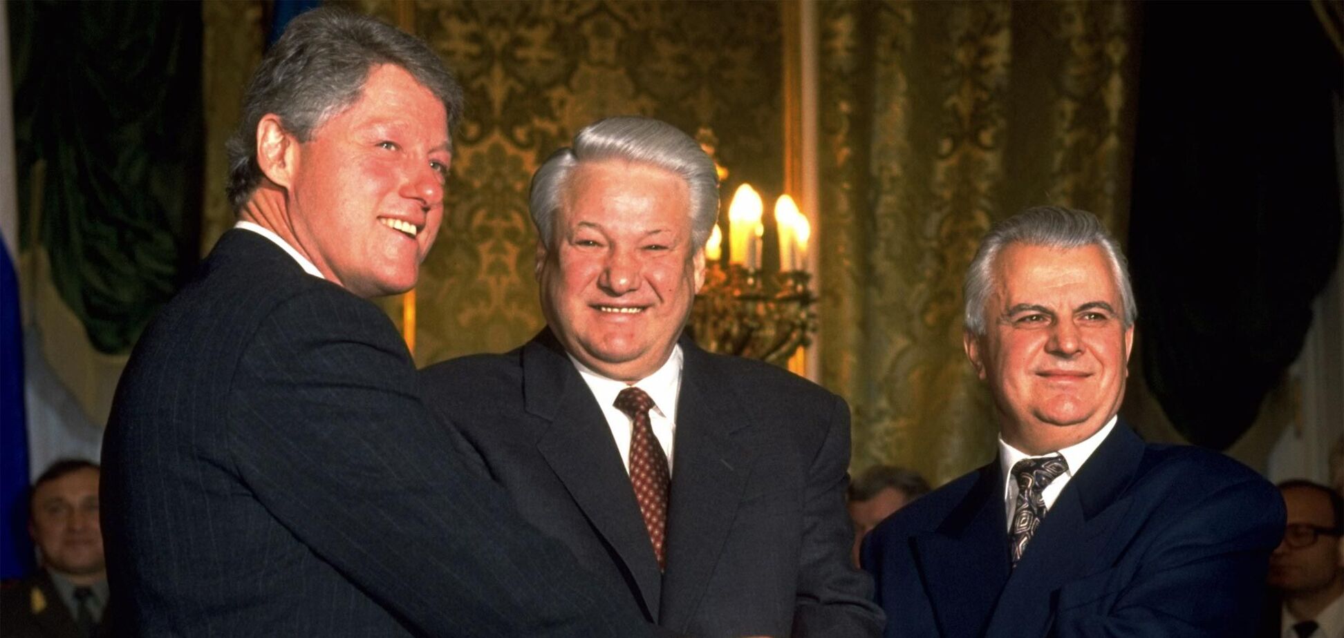 Ядерное разоружение Украины. 14 января 1994 года. Билл Клинтон, Борис Ельцин и Леонид Кравчук