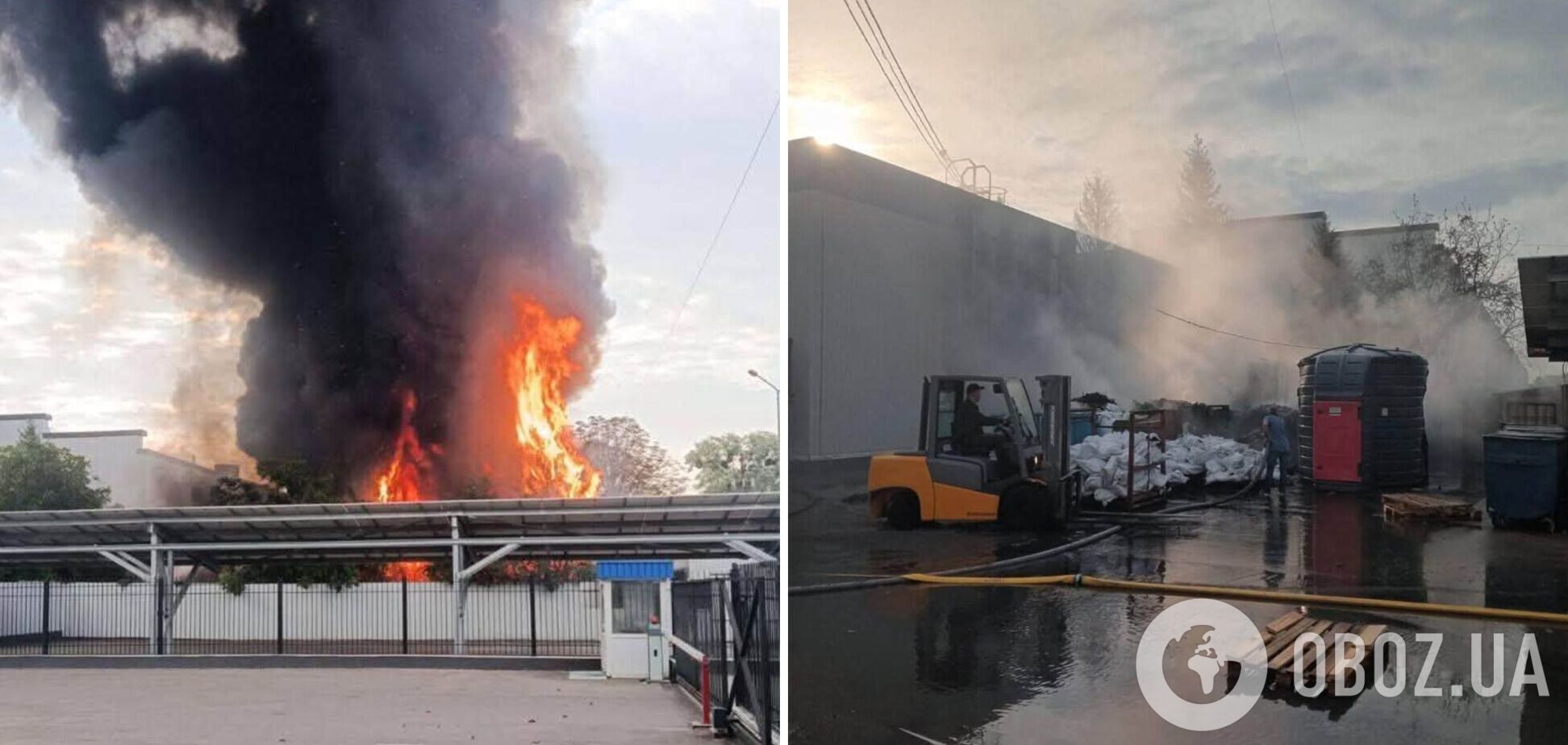 Наслідки атаки РФ на підприємство 'Київгума'