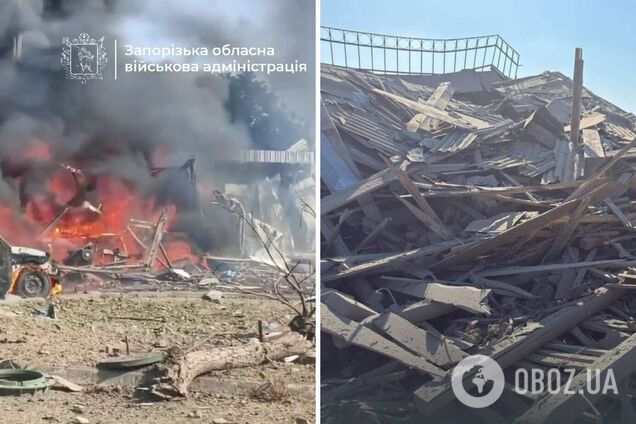 Росія вдарила КАБом по Запоріжжю: є загиблий, з-під завалів дістали людину. Фото, відео