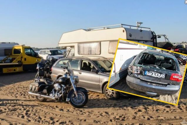 В Польше пьяный водитель-украинец повредил 10 автомобилей на пляжной парковке: как его могут наказать. Фото
