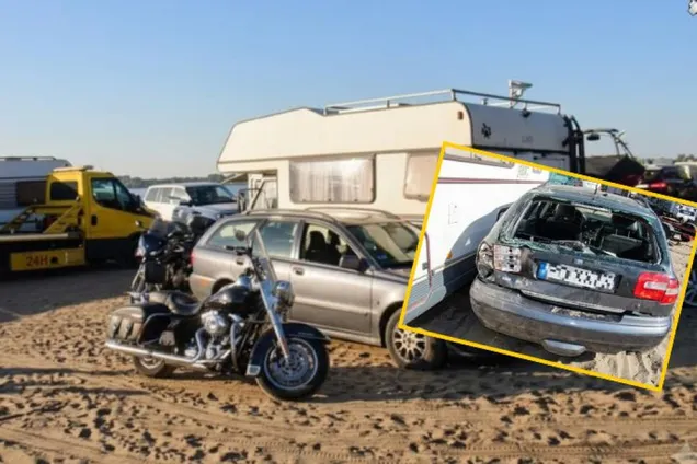 В Польше пьяный водитель-украинец повредил 10 автомобилей на пляжной парковке: как его могут наказать. Фото
