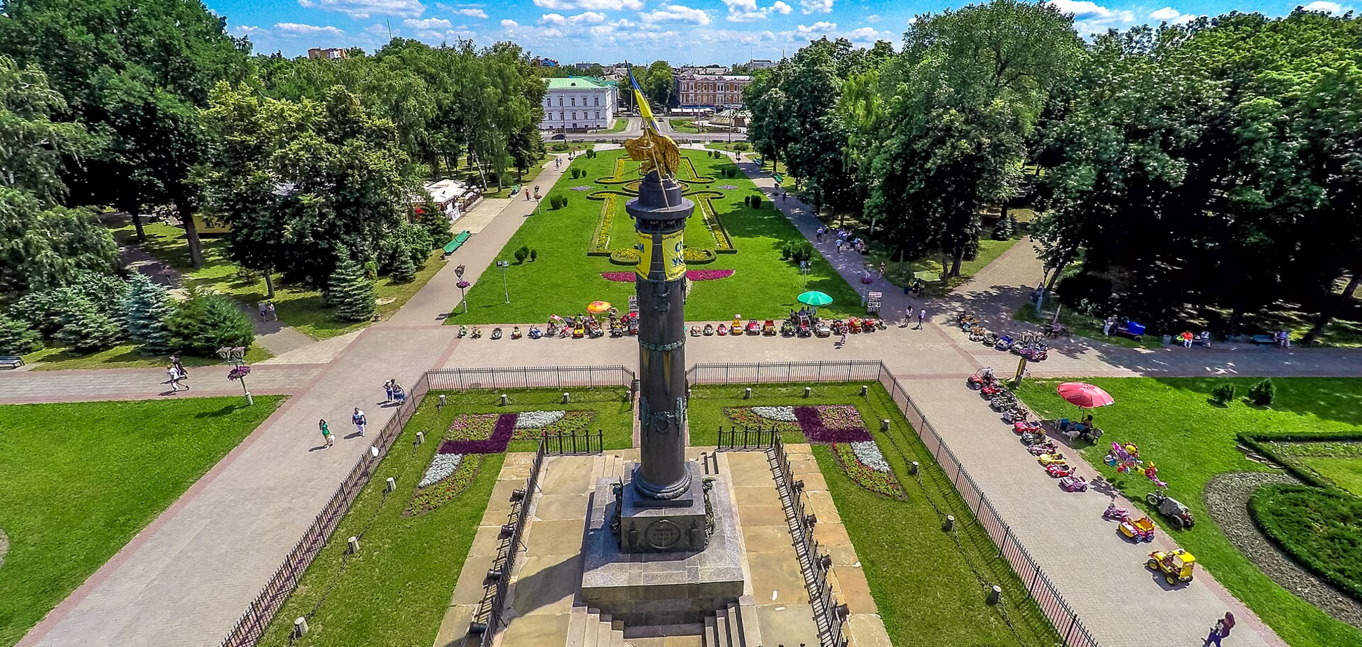 Сучасний вигляд Корпусного саду в Полтаві