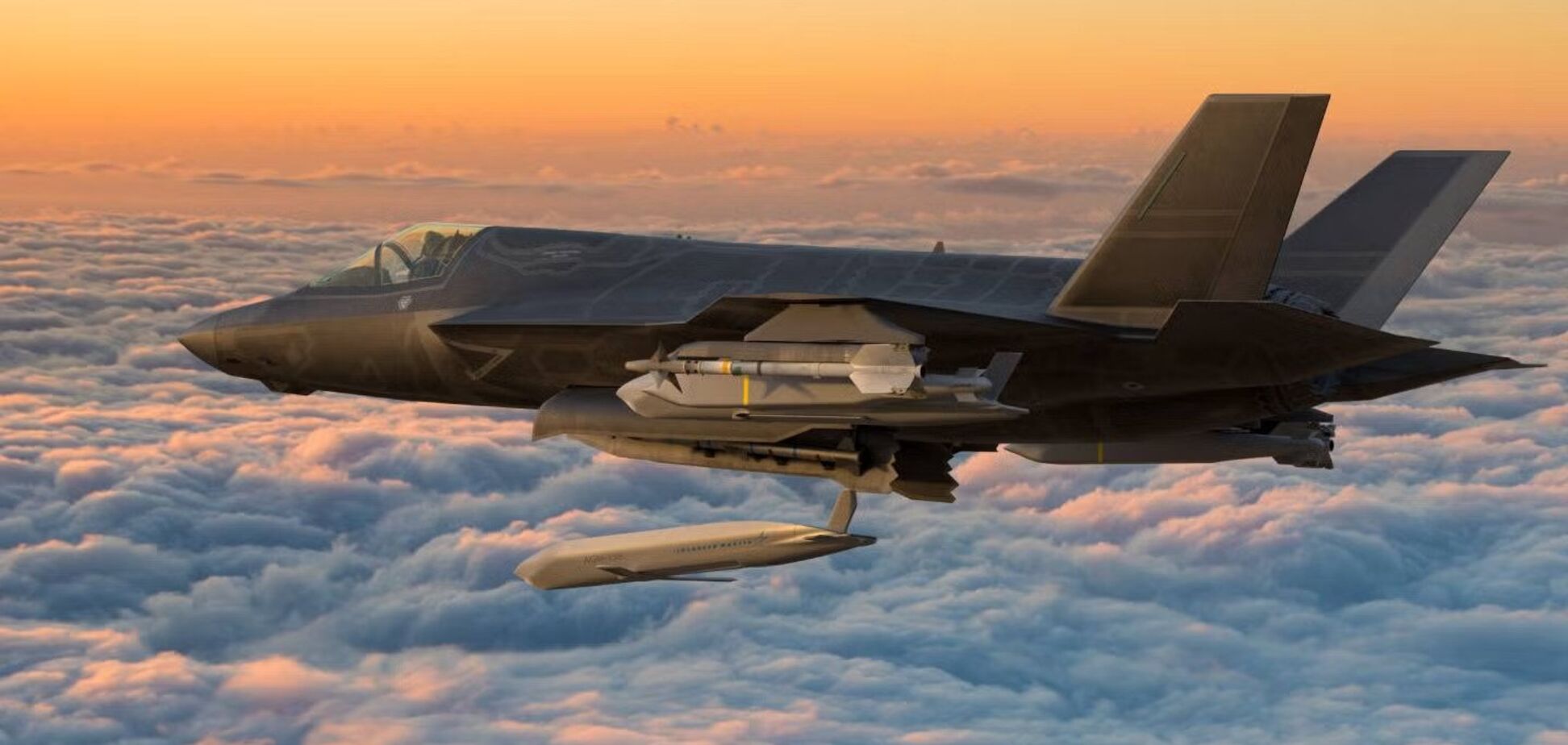 Винищувач F-35 Lightning II запускає ракету AGM-158 JASSM