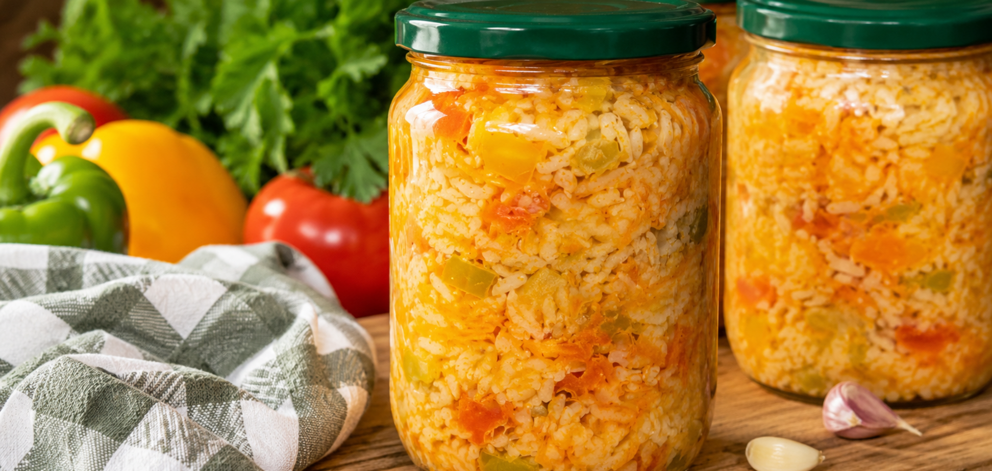Рецепт салата с рисом на зиму