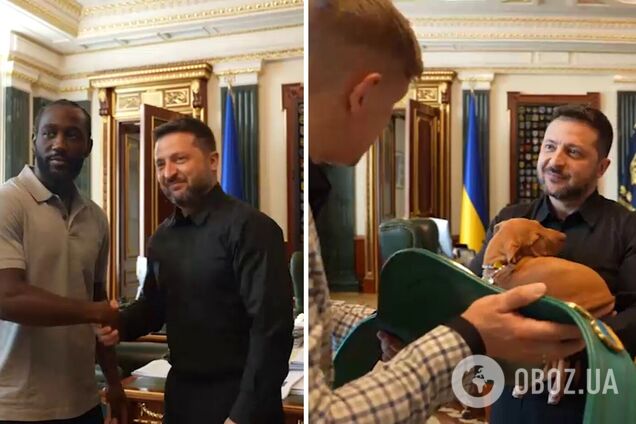Легендарный американский боксер приехал в Украину и вручил живой подарок Зеленскому. Видео