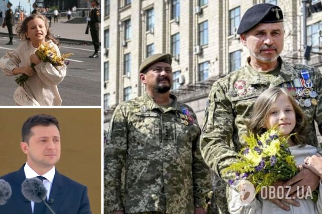 Який вигляд зараз має дівчинка з квітами, яка стала головною зіркою параду до Дня Незалежності в 2021 році та розчулила Зеленського: її не впізнати