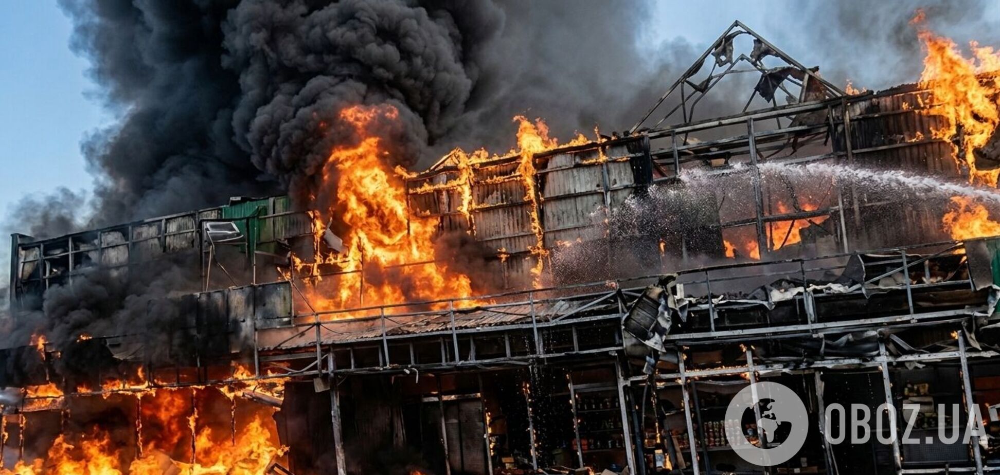 Пожежа в будівельному магазині. Зображення створено за допомогою ШІ