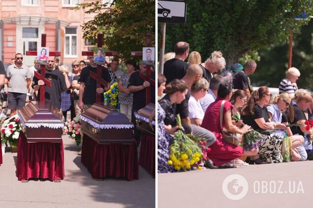 'Позвонил и сказал, что у нас больше нет сына': в Радушном прощаются с семьей, которую убила Россия. Фото и видео
