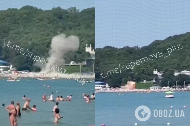 В Геленджике российские силы ПВО направили дрон в сторону пляжа: есть погибшие и раненые. Видео