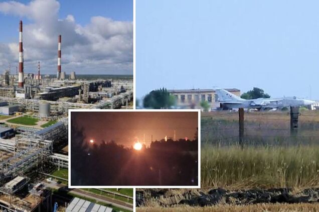 В двух регионах РФ прогремели взрывы: атакованы НПЗ в Киришах и аэродром в Ейске. Видео