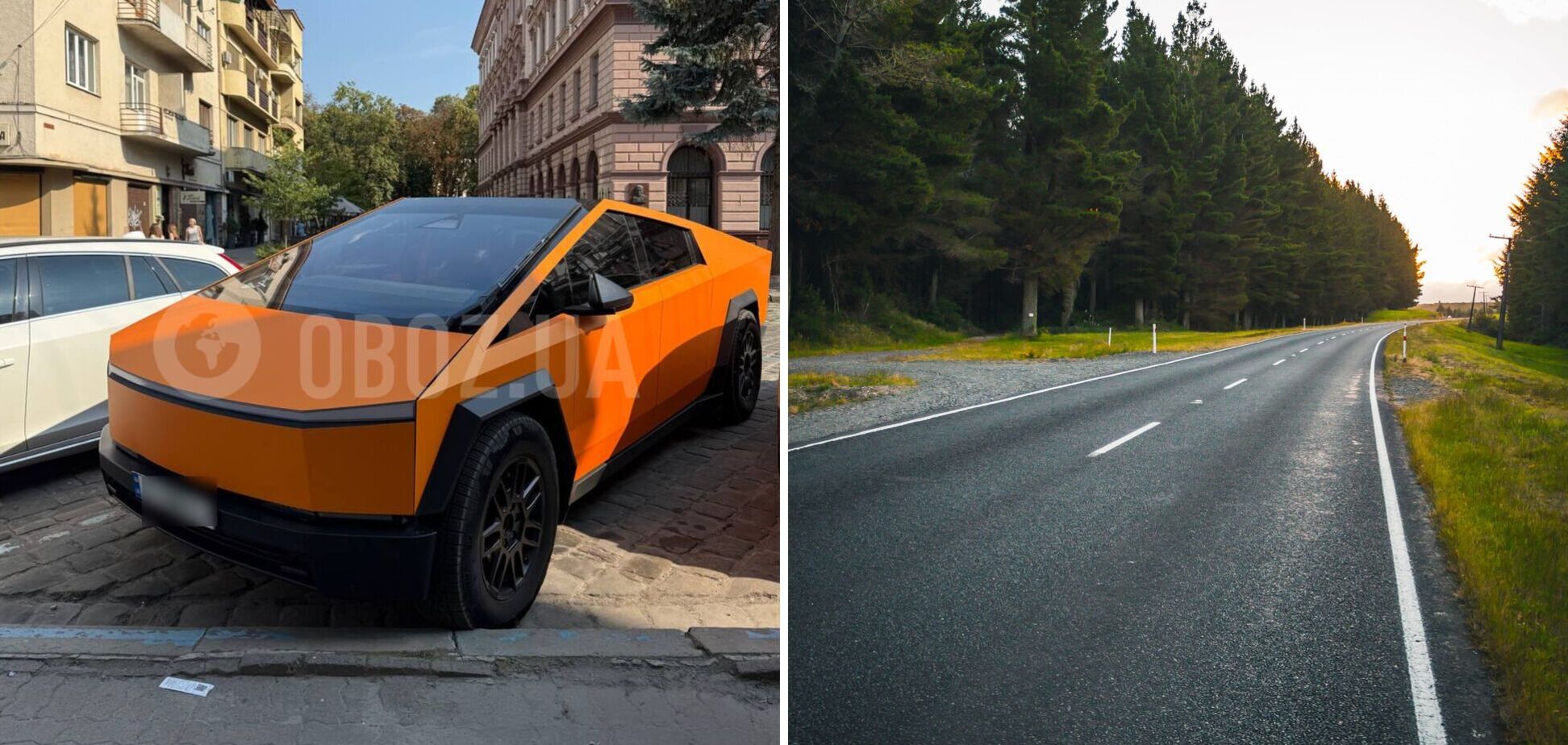 На улицах Ивано-Франковска заметили яркий Tesla Cybertruck