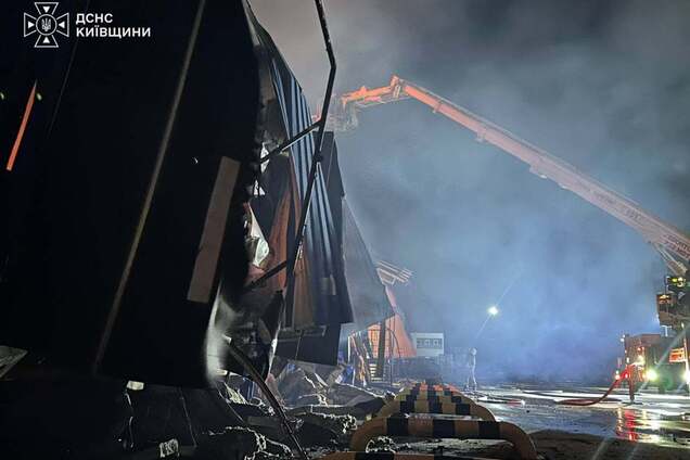 Последствия ракетного удара по Киеву