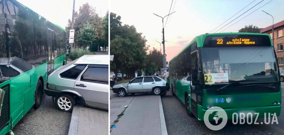 У Київській області легковик протаранив автобус і збив жінку на зупинці