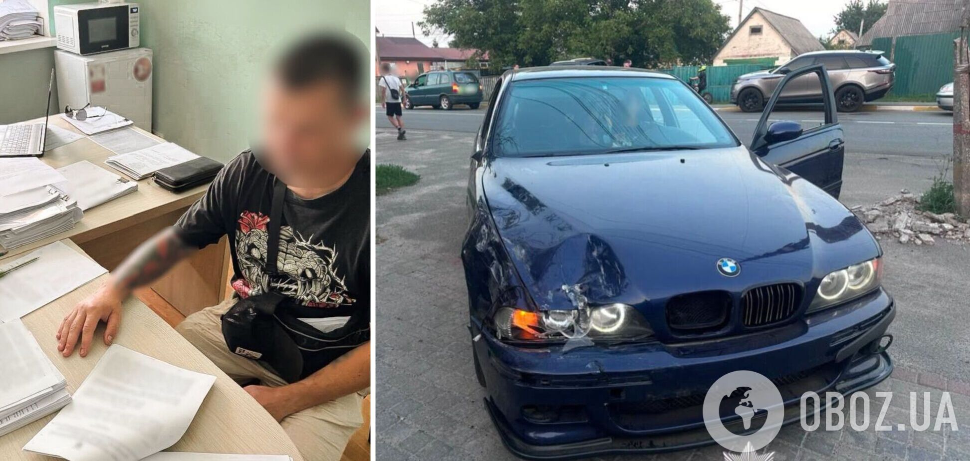 Пьяный водитель BMW протаранил мотоцикл
